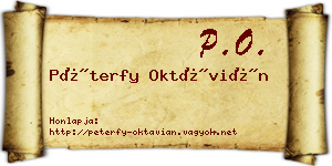 Péterfy Oktávián névjegykártya
